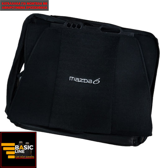 Car Seat Back Set 2pcs Towel 100% Cotton Black