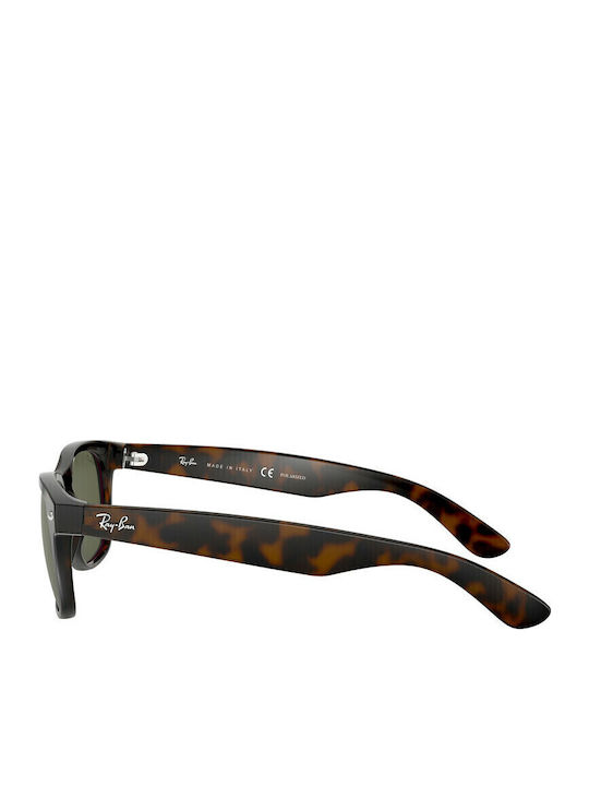 Ray Ban Wayfarer Унисекс Слънчеви Очила с Кафява Костенуркова Пластмасова Рамка и Зелени Поляризирани Стъкла RB2132 902/58