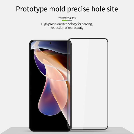 Pinwuyo 3D Full Face Tempered Glass Μαύρο (Redmi Note 11 Pro / 11 Pro+Realme 11 Pro / 11 Pro+)