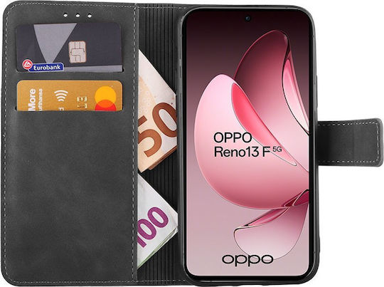 Lime Book Δερματίνης / Σιλικόνης Γκρι (Oppo Reno13 F / FS)