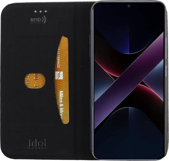 Idol 1991 Book Δερματίνης / Σιλικόνης Μαύρο (Poco X7 Pro)