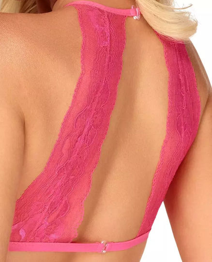 Kissable Rosa Spitze 2-Teile-Set Satin Schleife L XL