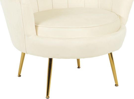 Daimon Фотьойл Кадифен White-gold 79x74x78см
