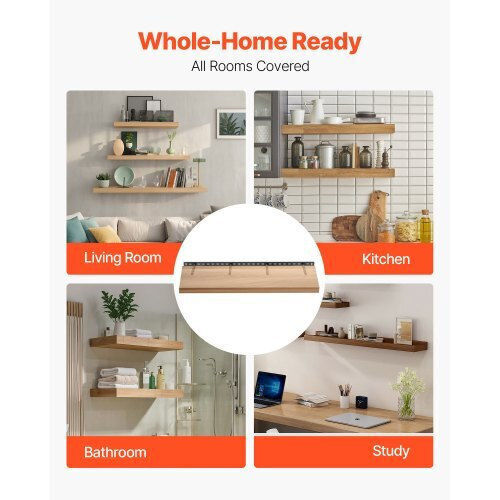 Vevor 1 Pack Shelf Bracket 43 Inch 1092.2 Mm Heavy Duty Floating Shelf Bracket