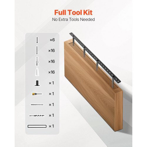 Vevor 1 Pack Shelf Bracket 43 Inch 1092.2 Mm Heavy Duty Floating Shelf Bracket