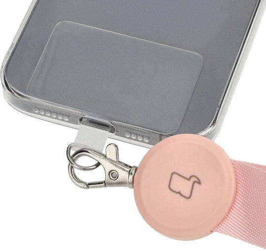 Bizon Accessories Phone Strap Leash Dragonfly Pink