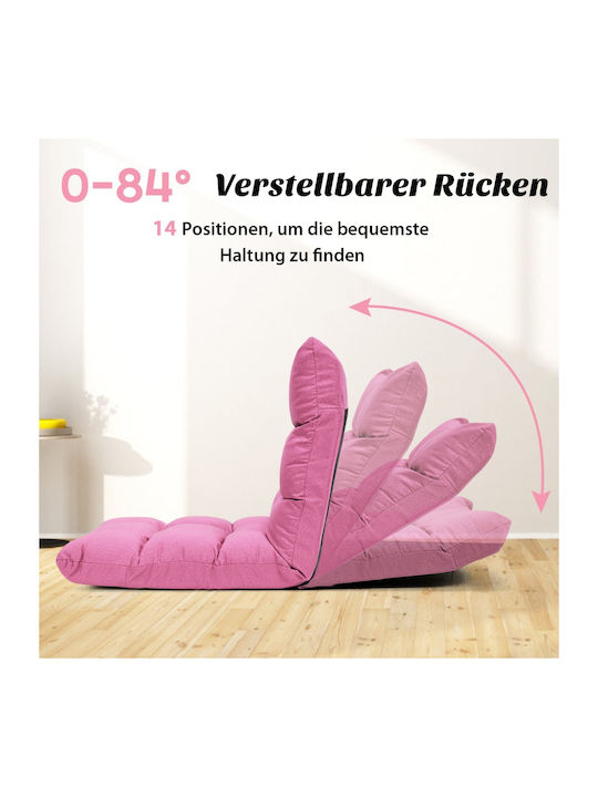 Multifunctional Bean Bag Chair Pink 55.5x106.5x10cm