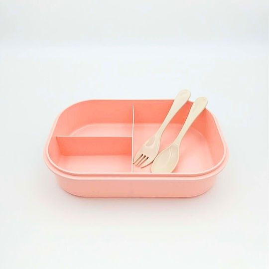 Uncle George Cutie pentru Mâncare Plastic Roz Potrivit pentru Cuptor cu Microunde 1600ml 1buc