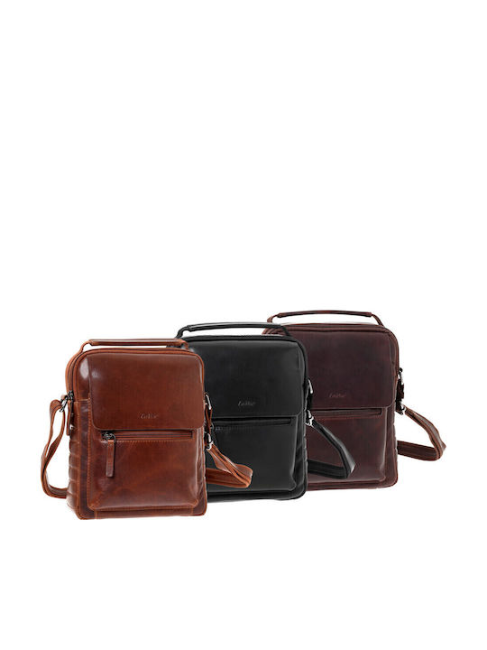 Leather Men's Bag Shoulder / Crossbody Tabac Brown