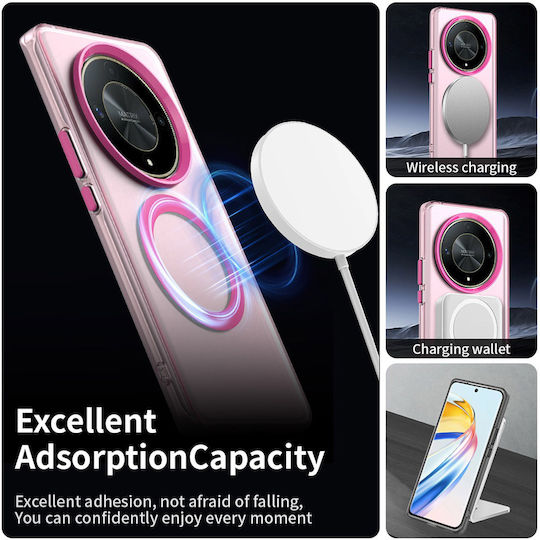 Techsuit Umschlag Rückseite Silikon Rosa (Honor Magic6 Lite)