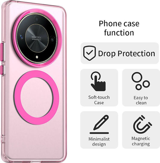 Techsuit Umschlag Rückseite Silikon Rosa (Honor Magic6 Lite)