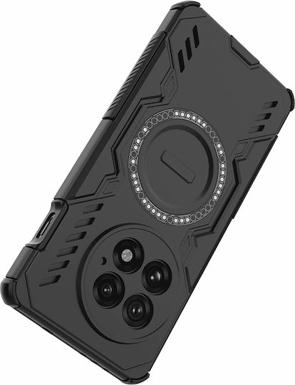 Techsuit Umschlag Rückseite Kunststoff Schwarz (OnePlus 13)