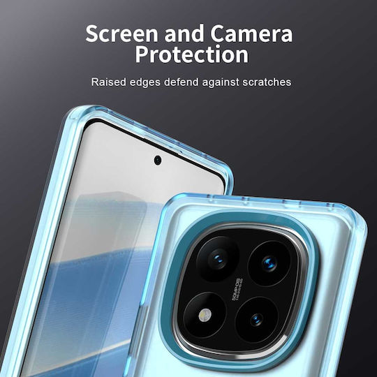 Techsuit Umschlag Rückseite Silikon Blau (Redmi Note 14 Pro 4G)