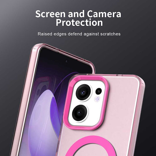 Techsuit Umschlag Rückseite Silikon Rosa (Oppo Reno13 F / FS)