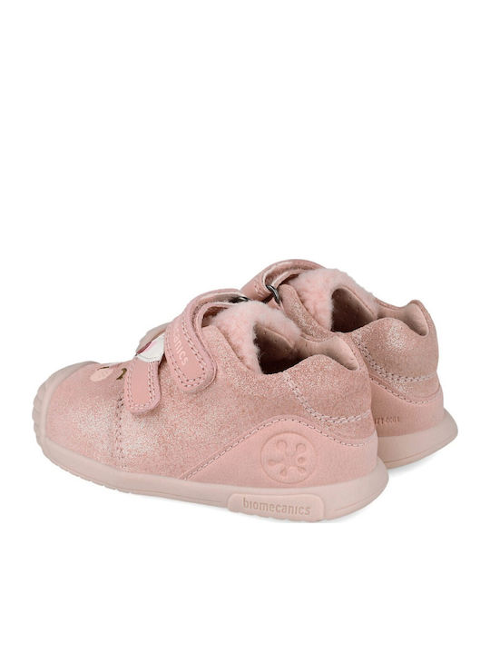 Petalo Kids Sneakers High Anatomic with Hoop & Loop Closure Pink