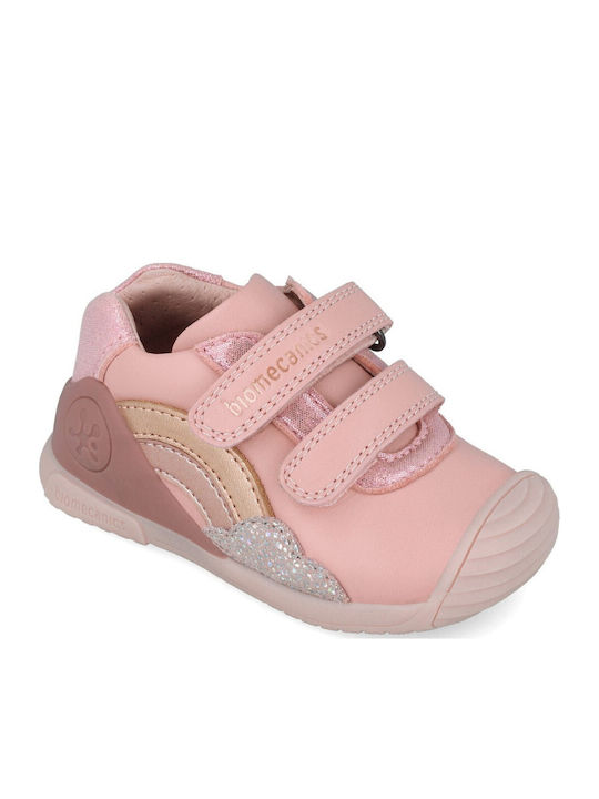 Παιδικά Sneakers High Ανατομικά με Σκρατς Ροζ