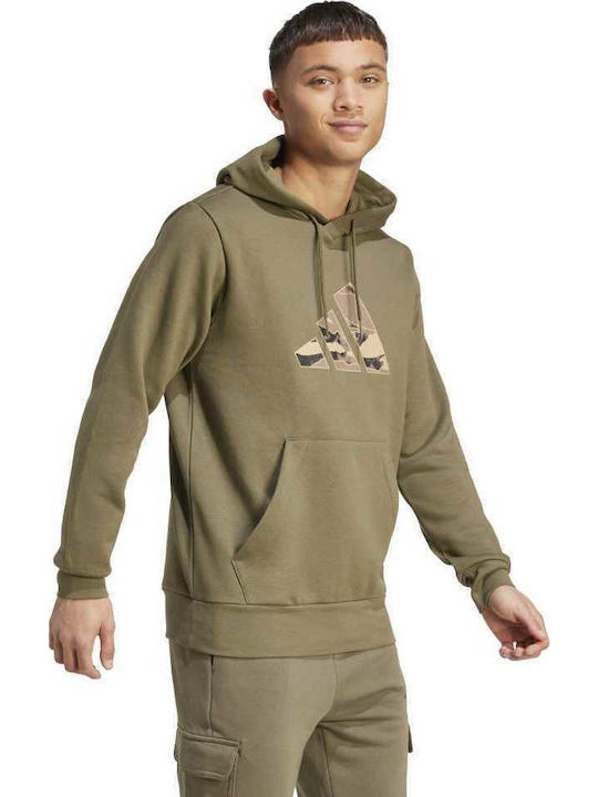 Graphic Hoodie Sweatshirt Khaki