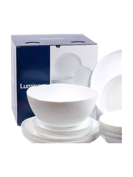 Luminarc Бял Порцелан Сервизи за хранене 19бр