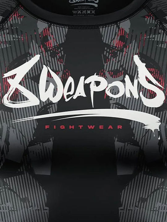 8 Weapons Herren Kurzärmlig T-Shirt 8300013-3-BKRE für Jiu-Jitsu Schwarz