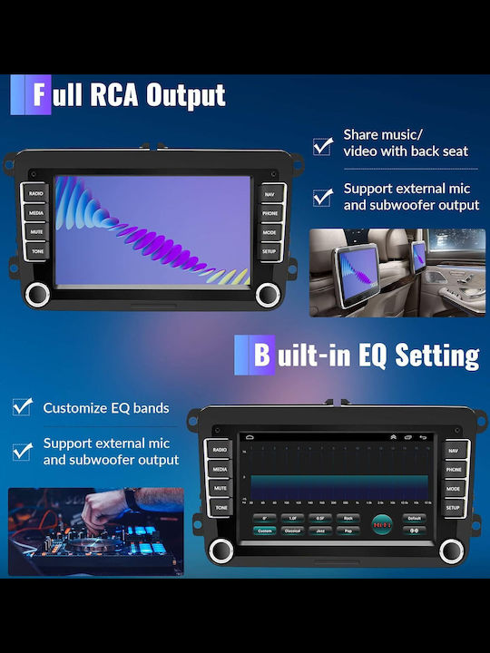 Navigație Android 4GB RAM CarPlay Android și Auto Ecran 7 Inch Pentru Volkswagen VW Golf 5 Golf 6 Passat B6 B7 Polo Jetta Eos T5 Touran Sharan Caddy Skoda Octavia 2 Superb Seat Leon