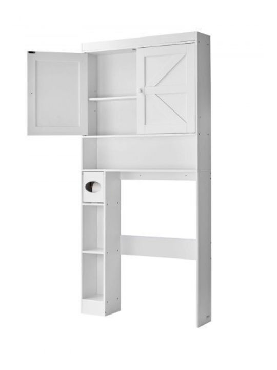 Vevor Floor Bathroom Shelf Wooden White