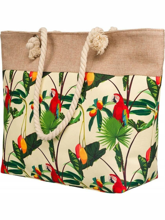 Stoff Strandtasche Beige