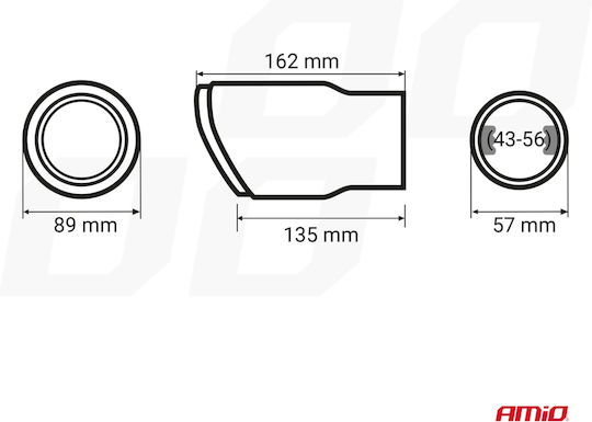 AMiO Exhaust Muffler Universal