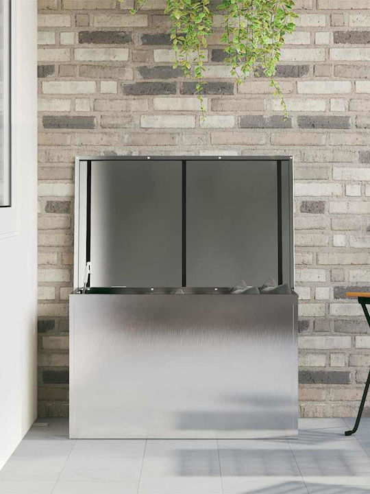 vidaXL Außenlagerbox Metall Silver L80xB50.5xH50cm