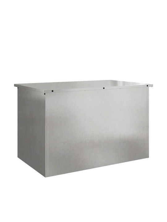vidaXL Außenlagerbox Metall Silver L80xB50.5xH50cm