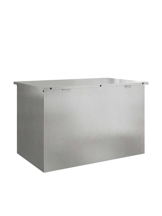 vidaXL Außenlagerbox Metall Silver L80xB50.5xH50cm