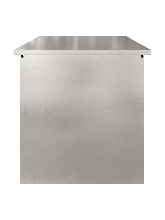 vidaXL Außenlagerbox Metall Silver L80xB50.5xH50cm