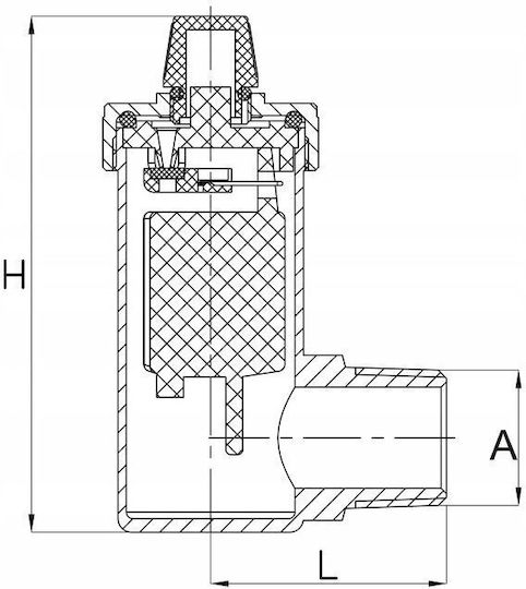 Diamond Βάνα / Διακόπτης Γωνιακός 1/2"
