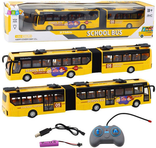 Lean Toys School Bus Τηλεκατευθυνόμενο Αυτοκίνητο Κίτρινο