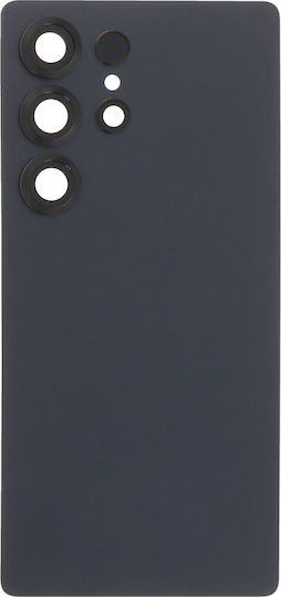Samsung Galaxy S25 Ultra Battery Door + Battery Door Adhesive + Back Camera Lens Bezel Titanium Black OEM