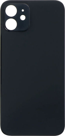 Apple iPhone 12 Капак За Батерия С Лепило Голям Отвор Черно Лого OEM