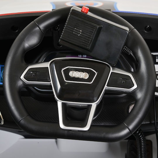 Audi RS E-tron 717 Едноместен с Дистанционно Управление 12 Волта Бял за 3+ Години