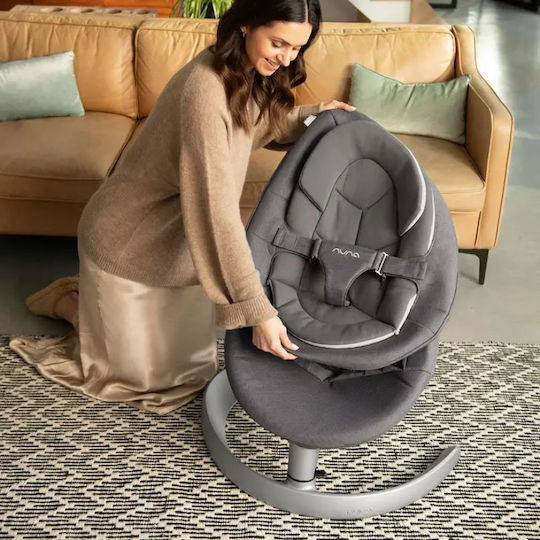 Nuna Manual Baby Bouncer Leaf Grow Granite For Child Up To 9kg