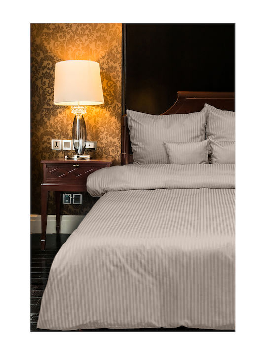 Matex Duvet Cover Set Cotton Double with 2 Pillowcases 200x220 Beige