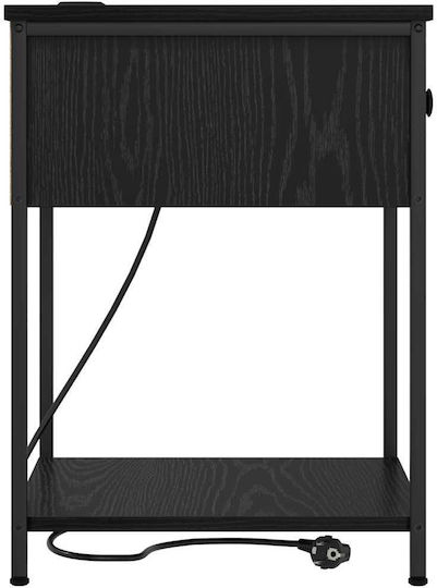 Nachttische Metall Black oak 2Stück 42x41x56cm