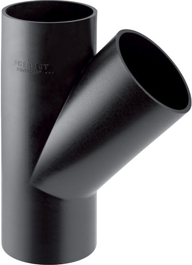 Pehd 125x63/45 Cot În Unghi Negru Culoare Hdpe Drenaj