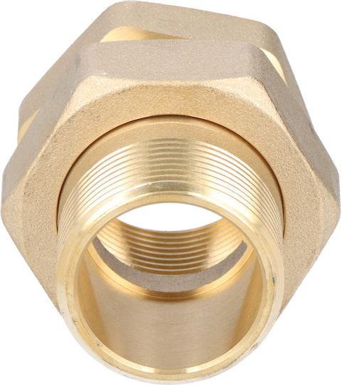 Short Straight Twist 1 1/4" Screw Fitting O-Ring Brass