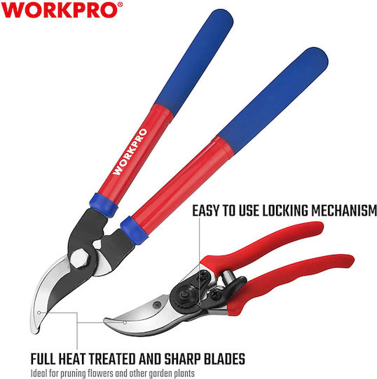 WorkPro Ψαλίδι Κλαδέματος Σετ 2τμχ