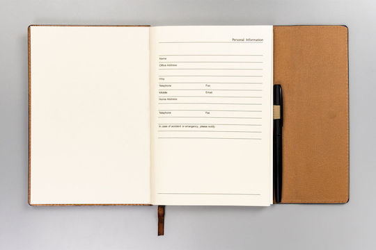 Peterson Notizbuch A5 Geregelt Schwarz