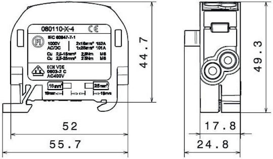 Simet Stromverteilungsblock CPB477