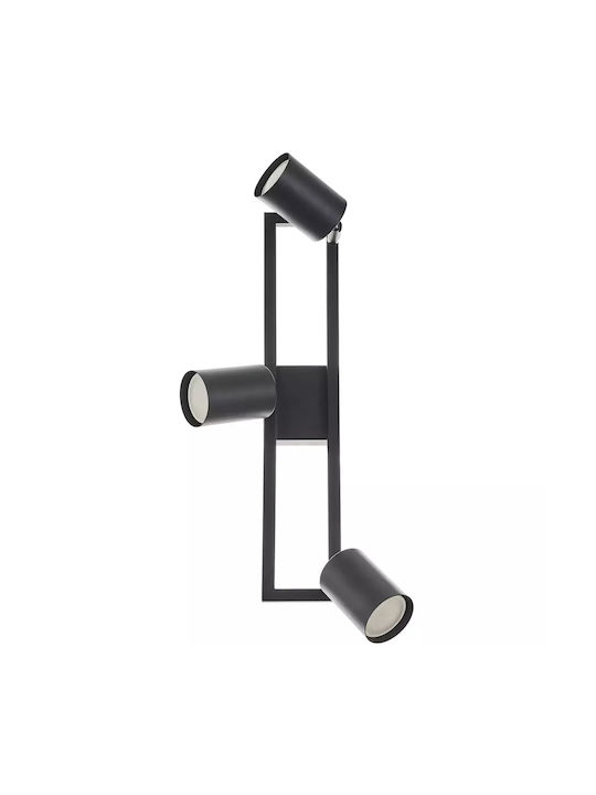 Dreifach Spot mit Fassung GU10 in Schwarz Farbe