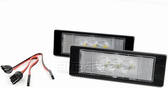 Einparts Светлини за регистрационната табела LED 12V за Alfa Romeo Брера / Паяк BMW E87 / Z4 Fiat Croma / Grande Punto / Linea / Marea / Multipla / Punto Evo / Seicento Mini Клубман / Сънародник / Пейсмън Opel Астра / Корса / Мерива / Тигра / Вектра 2бр