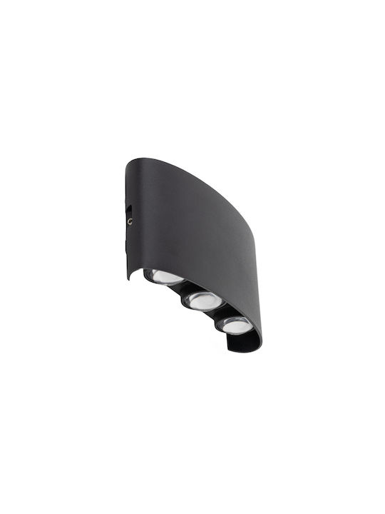 TK Lighting Modern Lamp Wall with Integrated LED Black