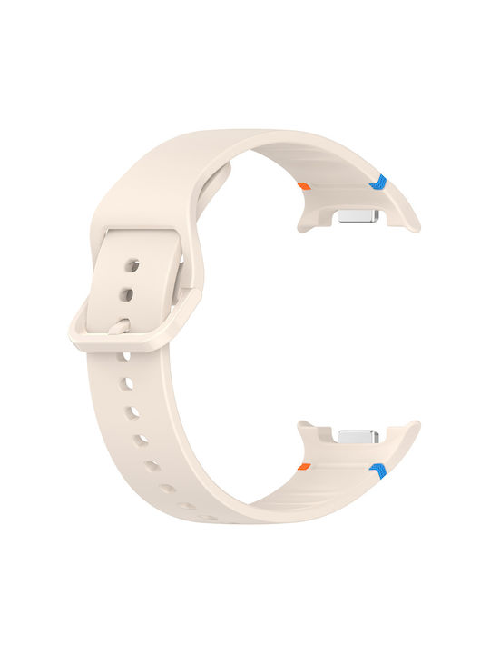 Techsuit W079 Tragbares Silikonarmband Cashmere Cream Für Samsung Galaxy Watch8 Watch8 Classic