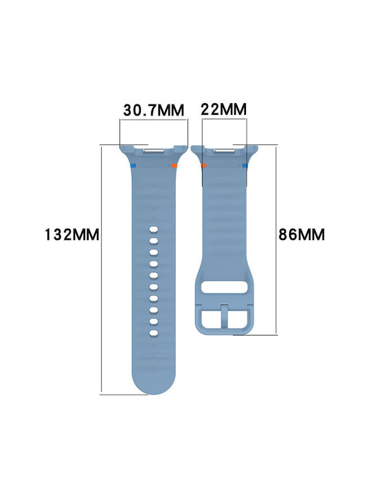 Techsuit Λουράκι Σιλικόνης Μπλε (Samsung Galaxy Watch8, Watch8 Classic)