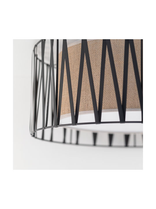 TK Lighting Πλαφονιέρα Οροφής 50εκ. Καφέ με Ντουί E27